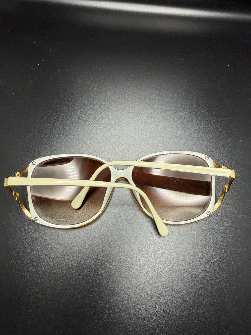 Vintage Christian Dior Sunglasses – 1970s/1980s Oversized Amber Yellow Frame.
